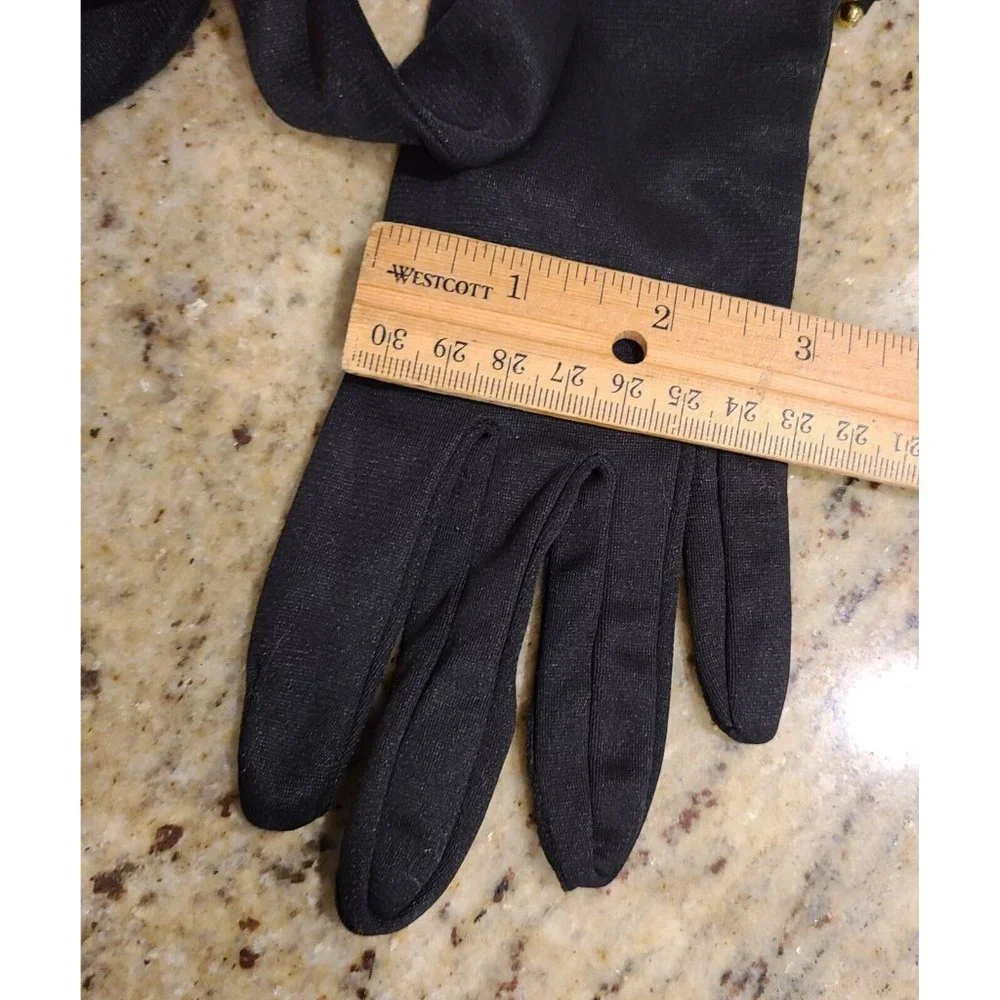 Vintage Size M Black Nylon Stretch Formal 9.5